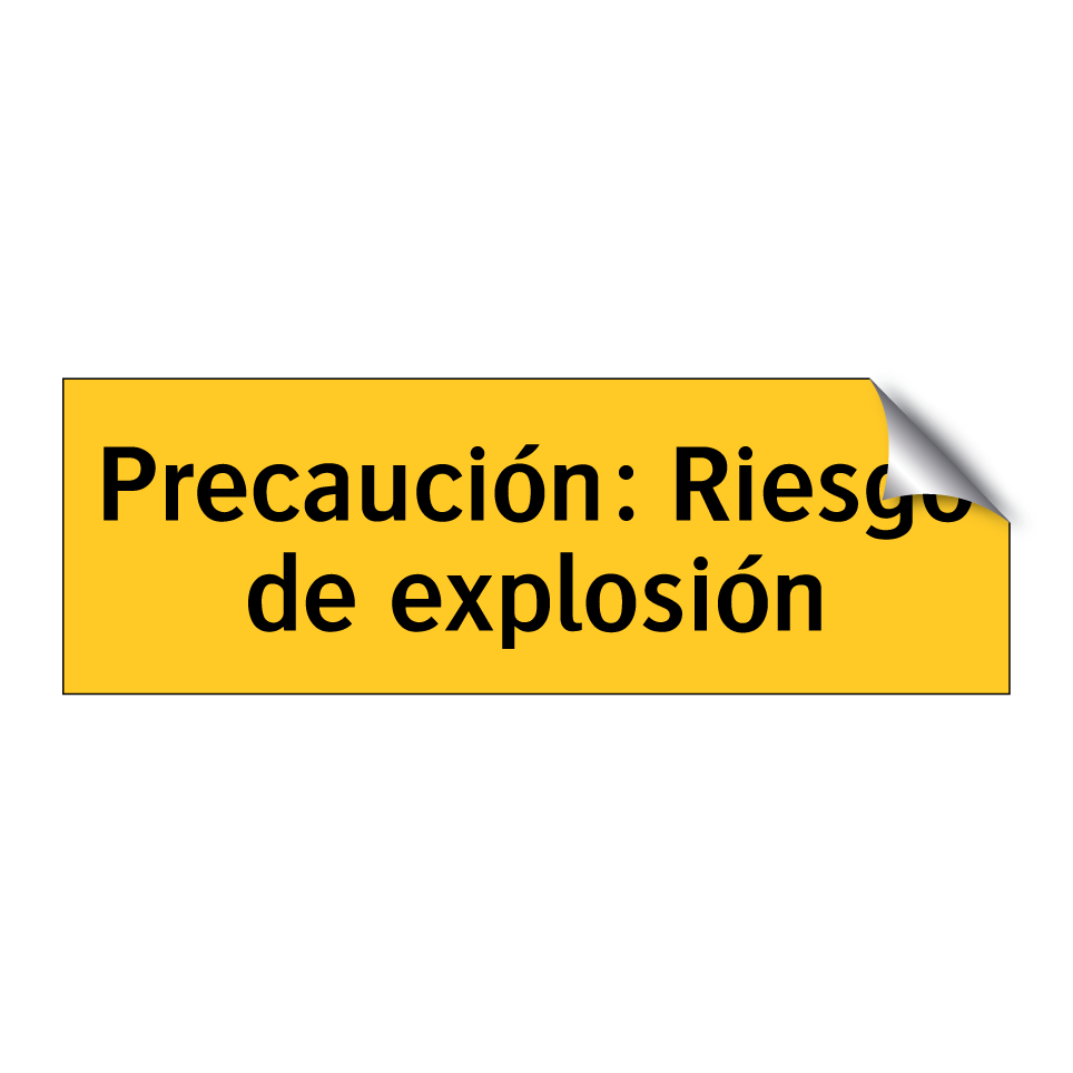 Precaución: Riesgo de explosión