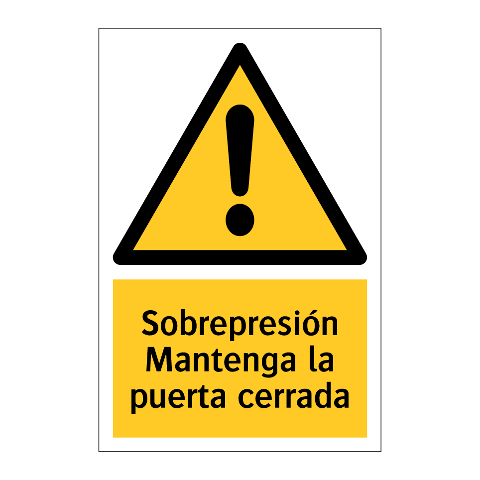 Sobrepresión Mantenga la puerta cerrada