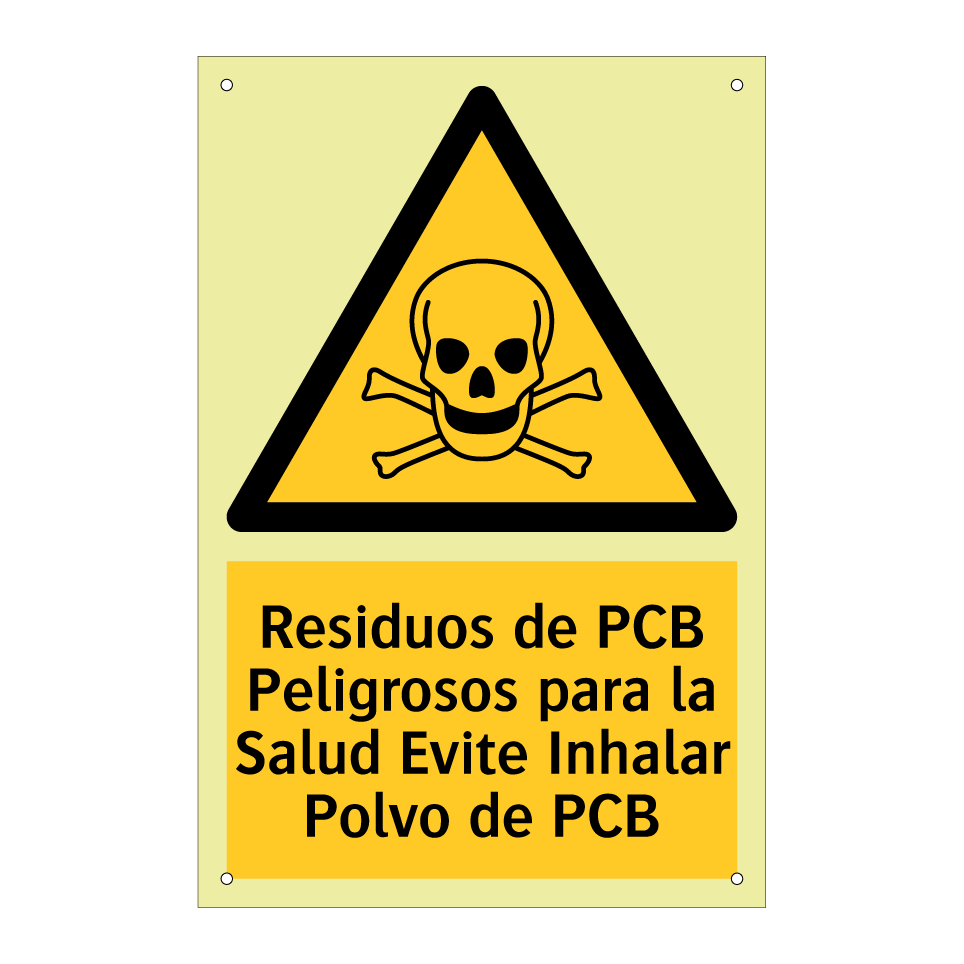 Residuos de PCB Peligrosos para la Salud Evite Inhalar Polvo de PCB