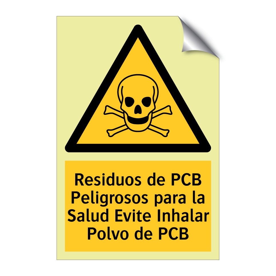 Residuos de PCB Peligrosos para la Salud Evite Inhalar Polvo de PCB