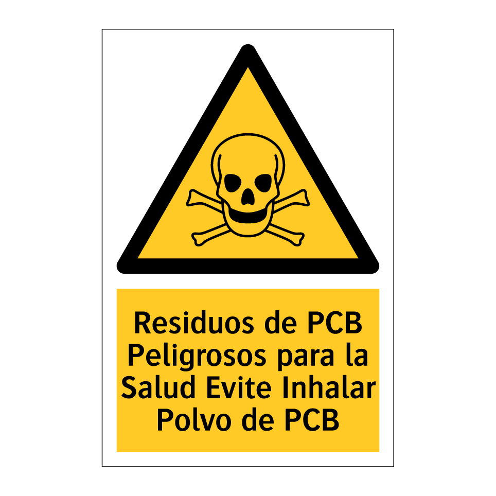 Residuos de PCB Peligrosos para la Salud Evite Inhalar Polvo de PCB