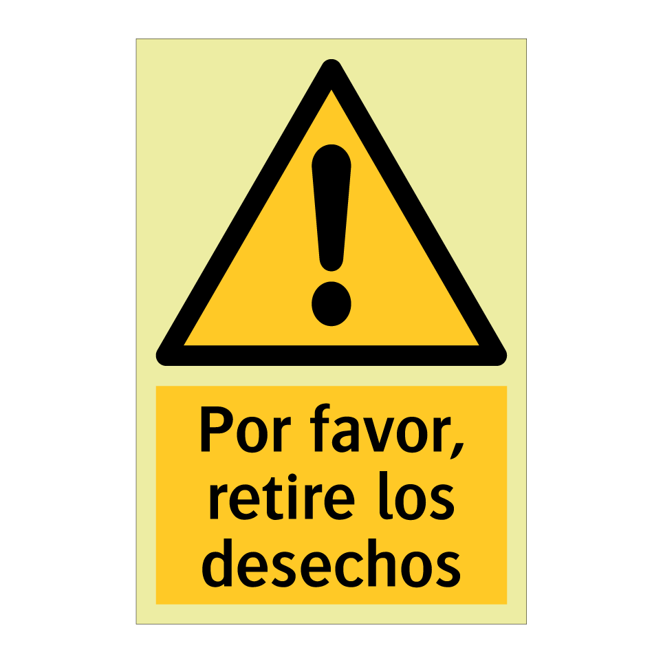 Por favor, retire los desechos