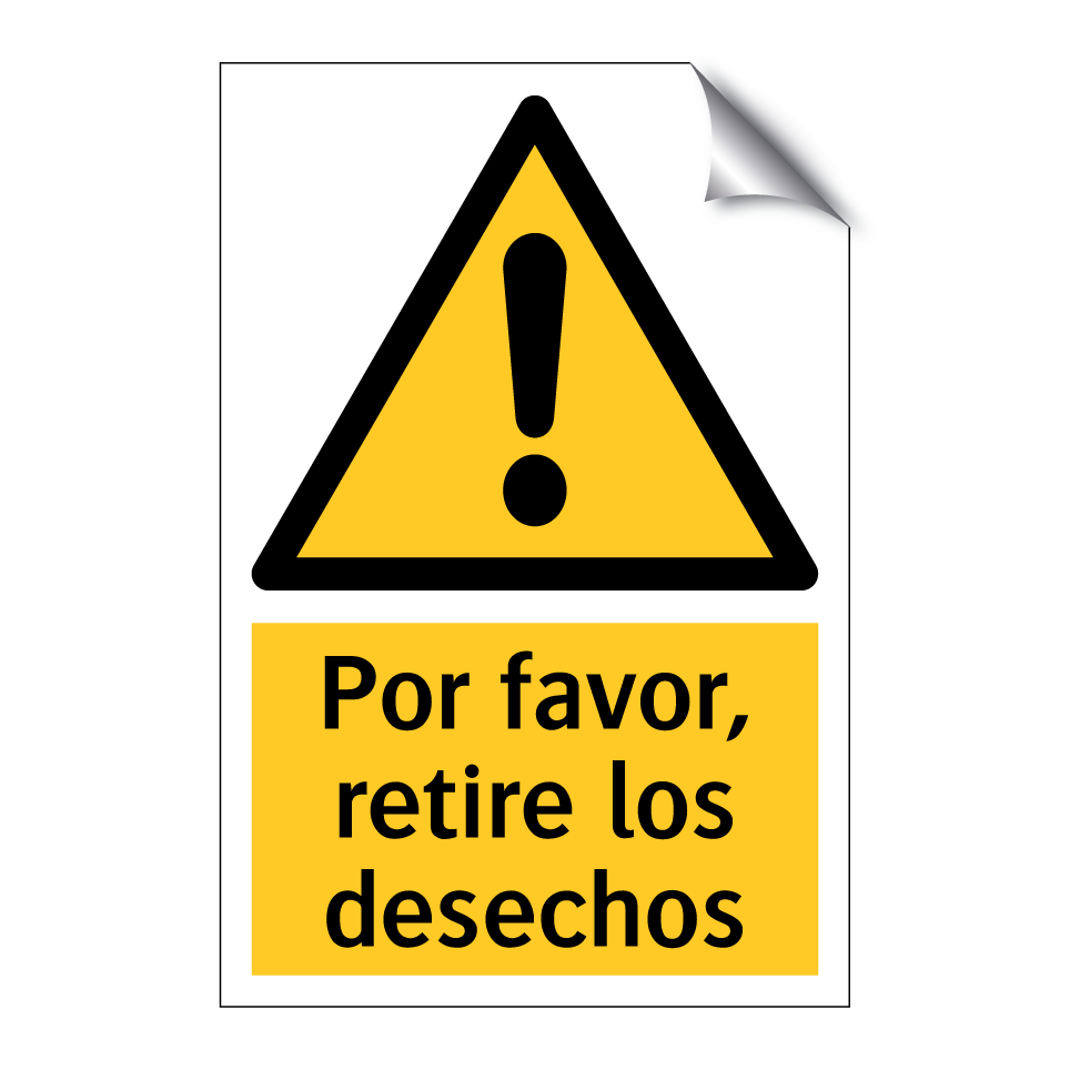Por favor, retire los desechos