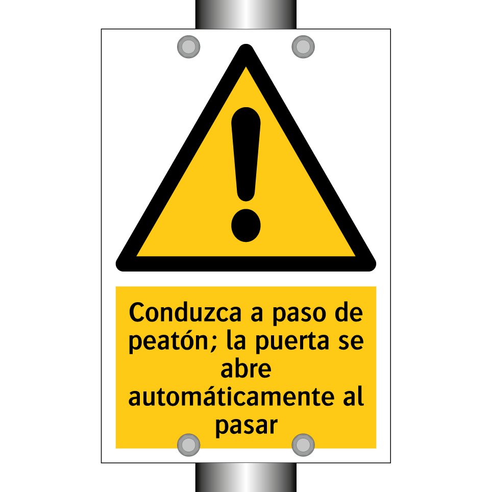 Conduzca a paso de peatón; la puerta se abre automáticamente al pasar