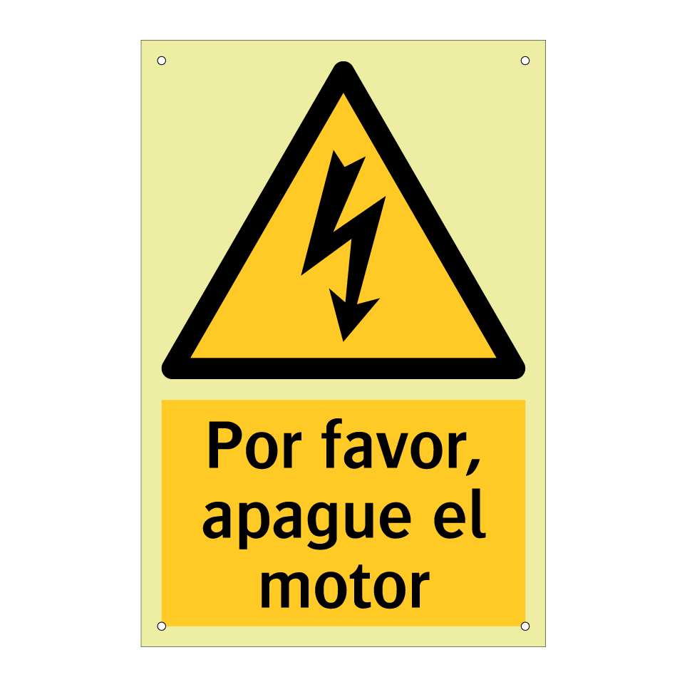 Por favor, apague el motor