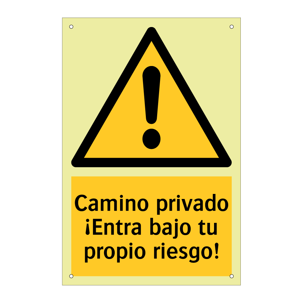 Camino privado ¡Entra bajo tu propio riesgo!