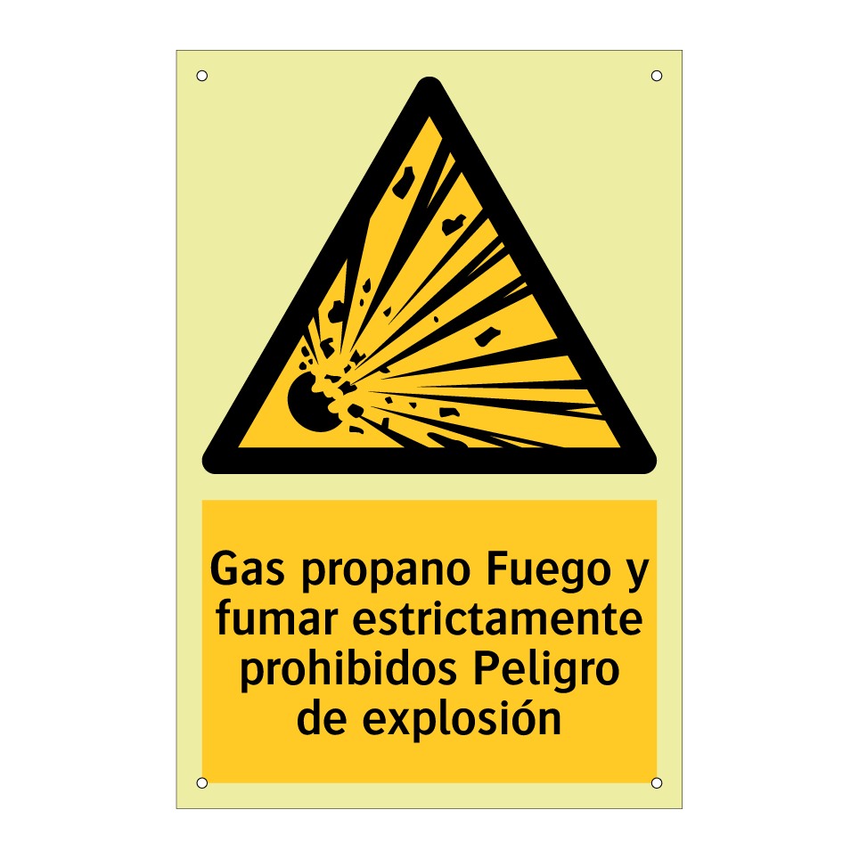 Gas propano Fuego y fumar estrictamente prohibidos Peligro de explosión