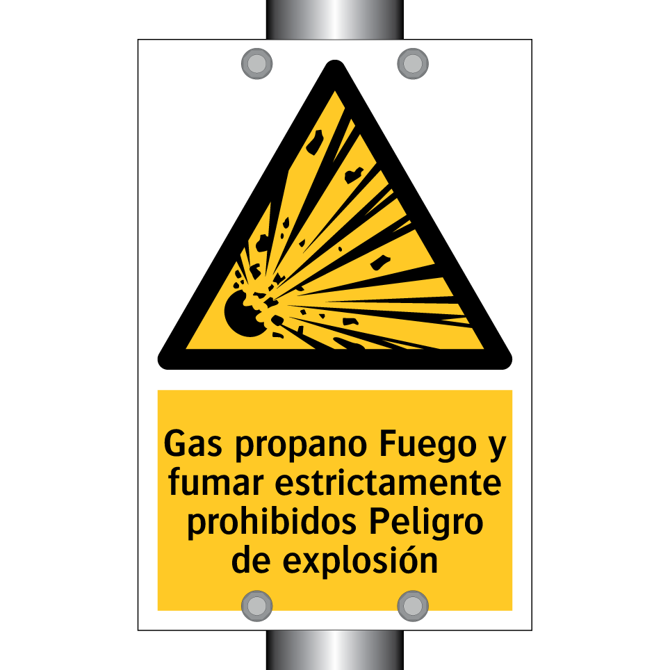 Gas propano Fuego y fumar estrictamente prohibidos Peligro de explosión
