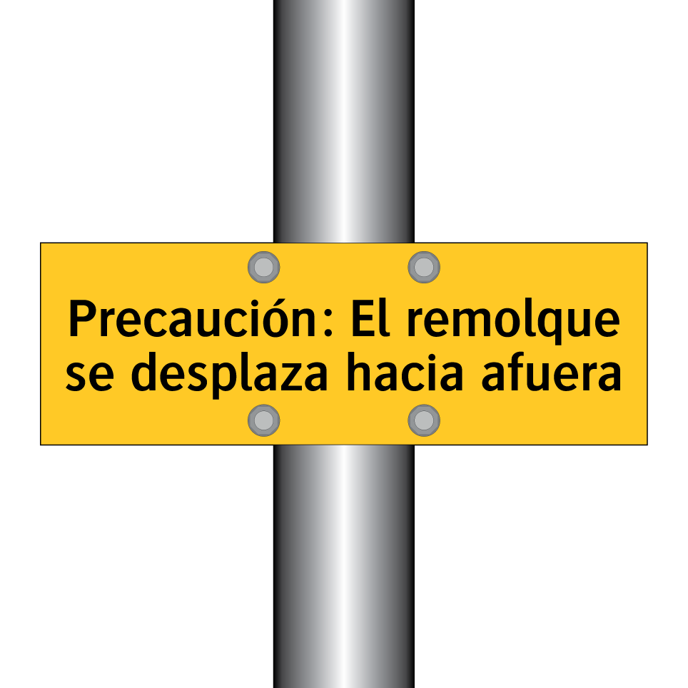 Precaución: El remolque se desplaza hacia afuera