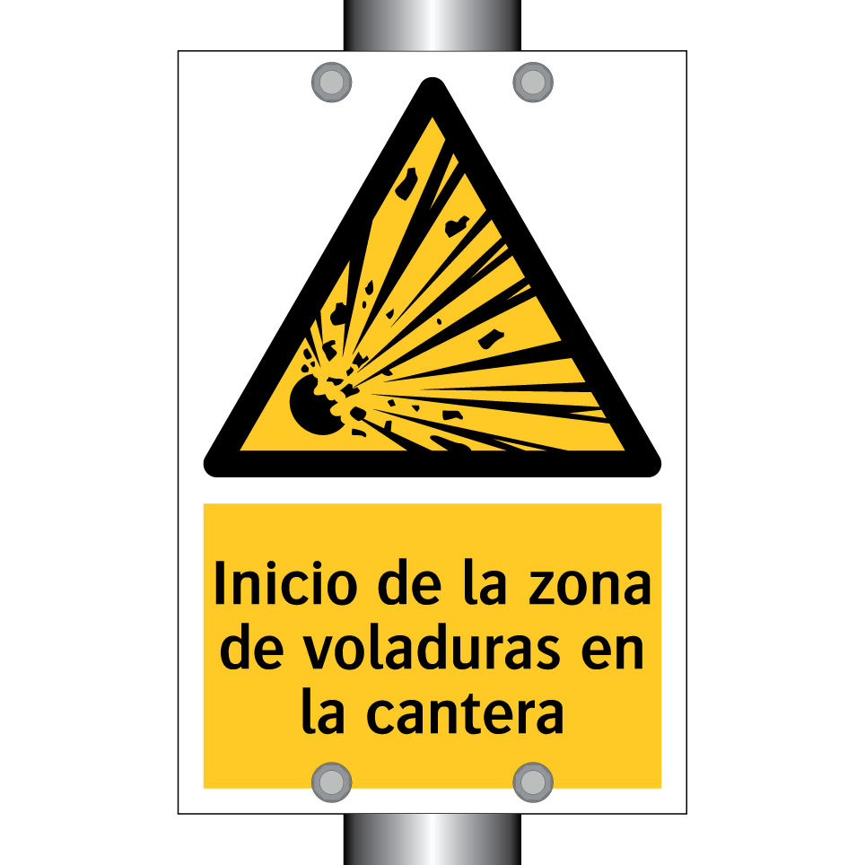 Inicio de la zona de voladuras en la cantera