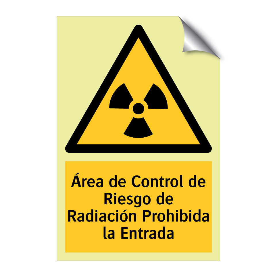 Área de Control de Riesgo de Radiación Prohibida la Entrada