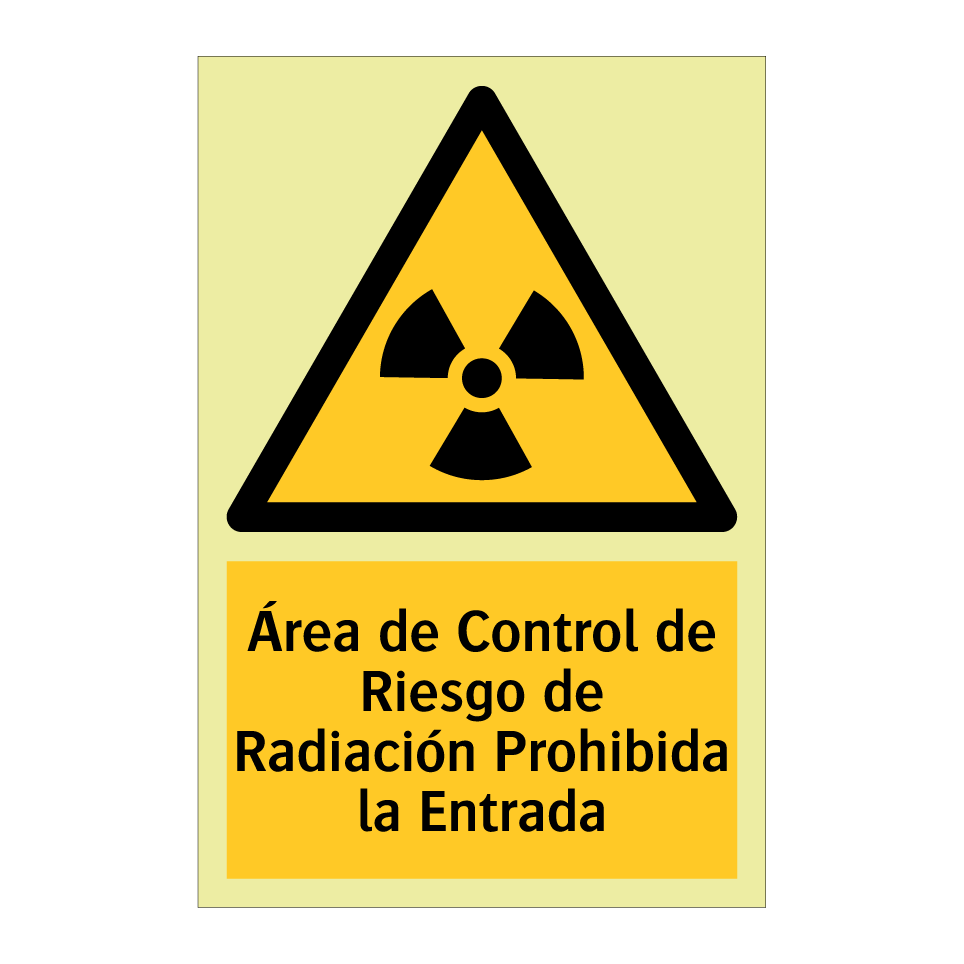 Área de Control de Riesgo de Radiación Prohibida la Entrada