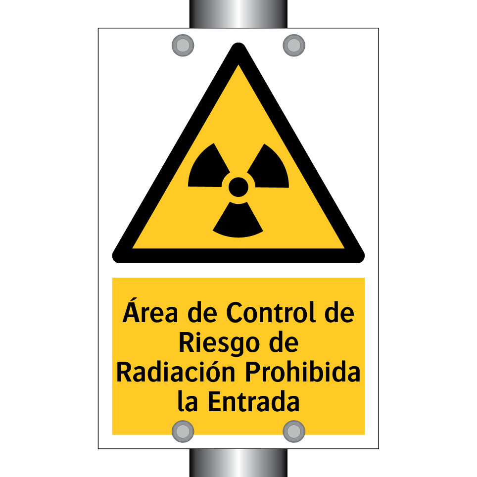 Área de Control de Riesgo de Radiación Prohibida la Entrada