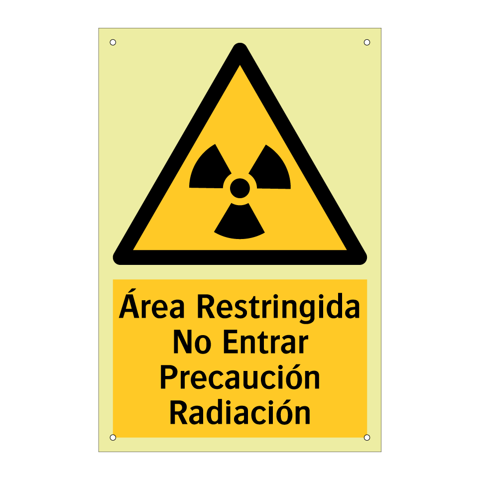 Área Restringida No Entrar Precaución Radiación