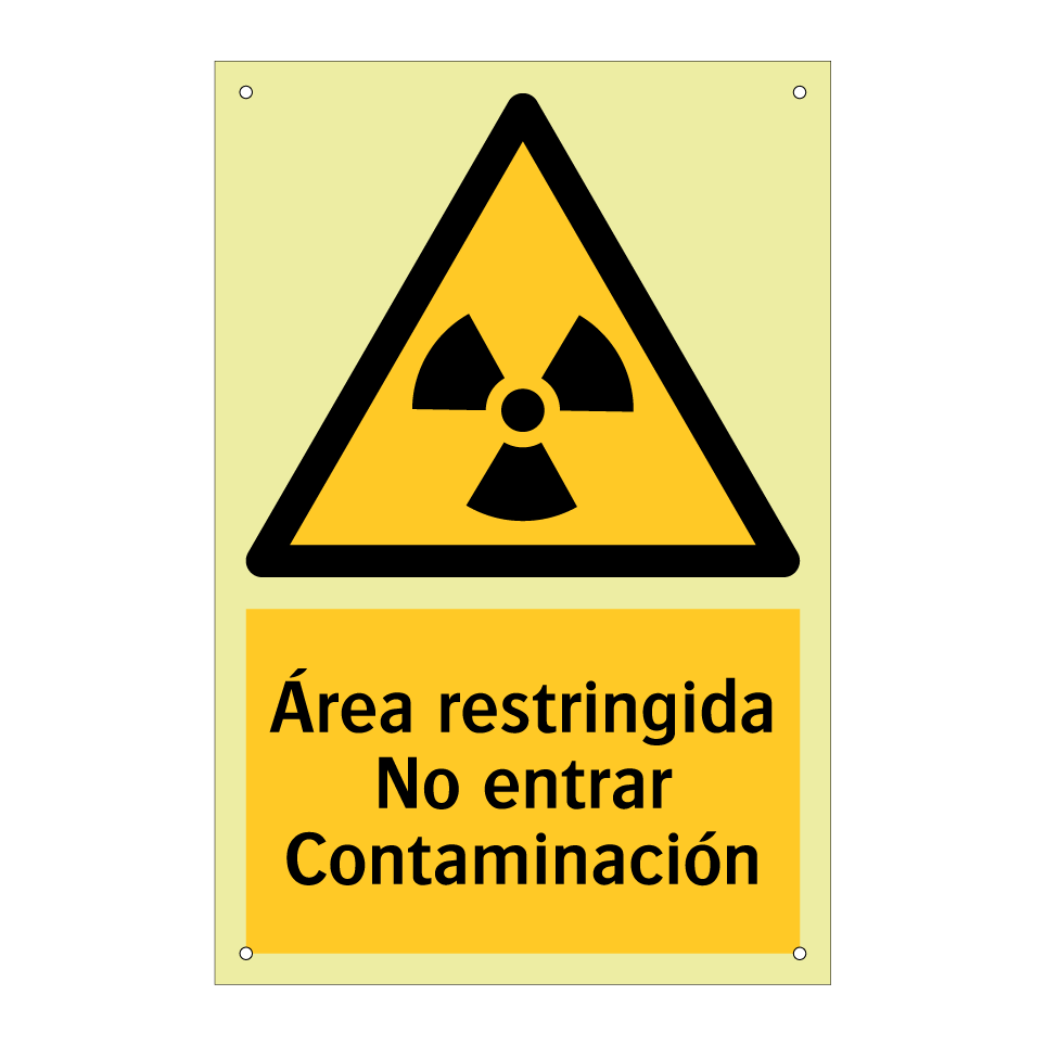 Área restringida No entrar Contaminación