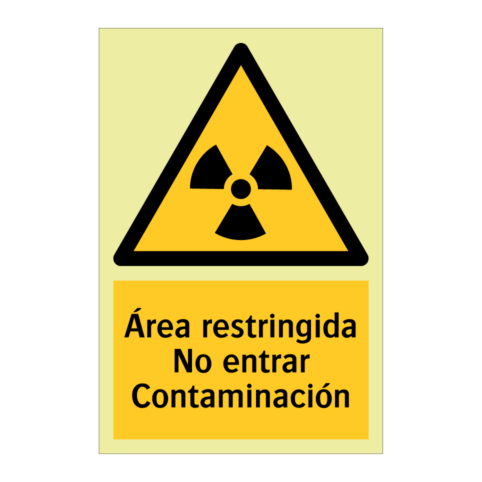 Área restringida No entrar Contaminación