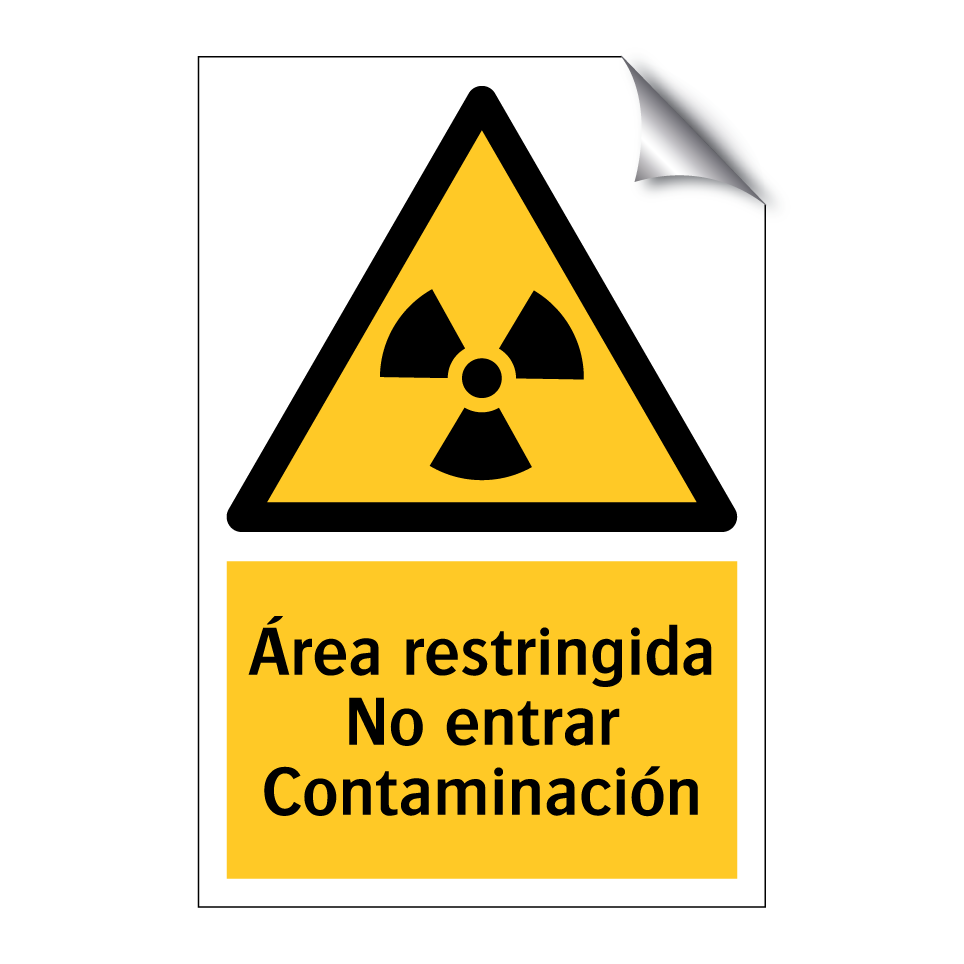 Área restringida No entrar Contaminación