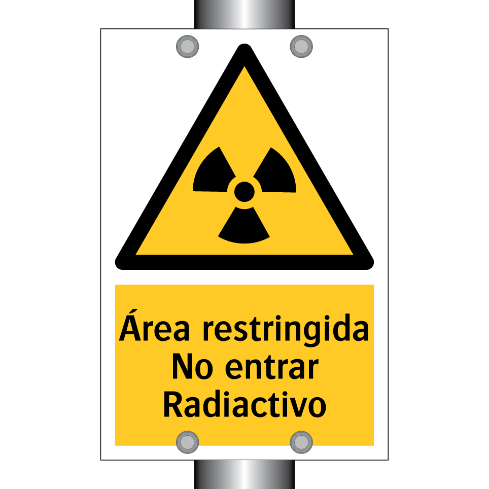 Área restringida No entrar Radiactivo