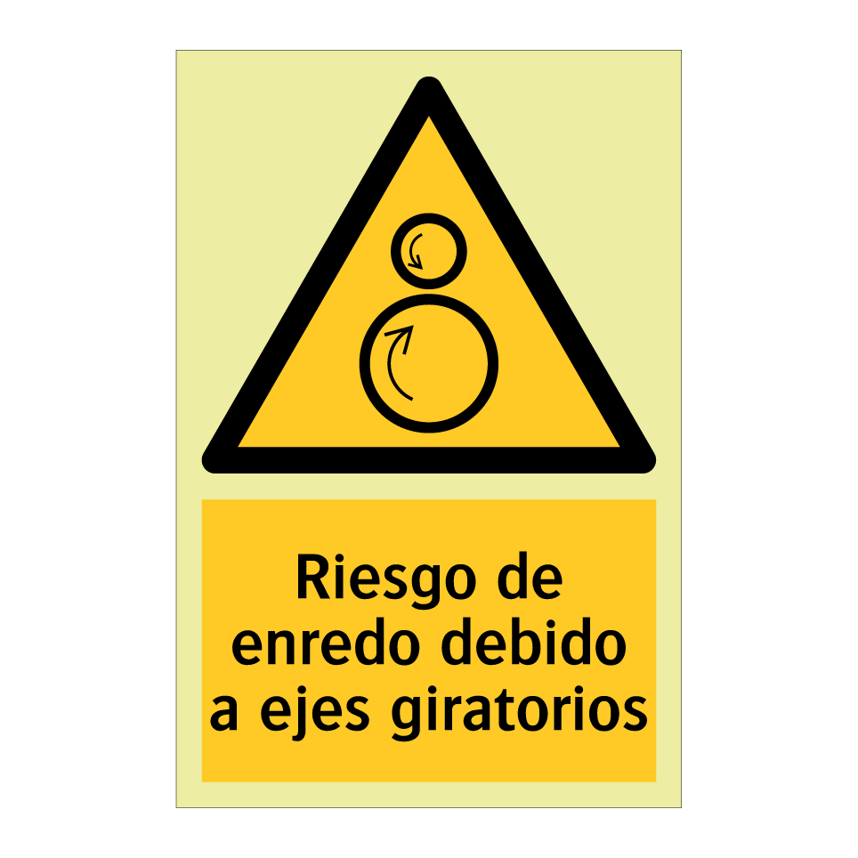 Riesgo de enredo debido a ejes giratorios