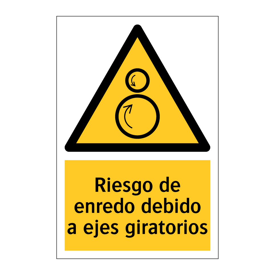 Riesgo de enredo debido a ejes giratorios
