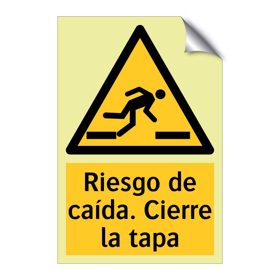 Riesgo de caída. Cierre la tapa