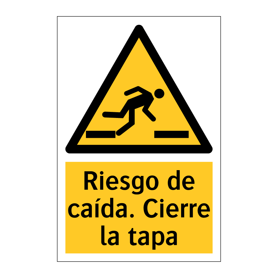 Riesgo de caída. Cierre la tapa