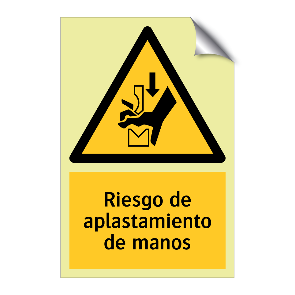 Riesgo de aplastamiento de manos