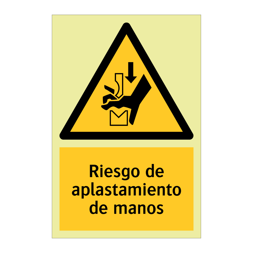 Riesgo de aplastamiento de manos