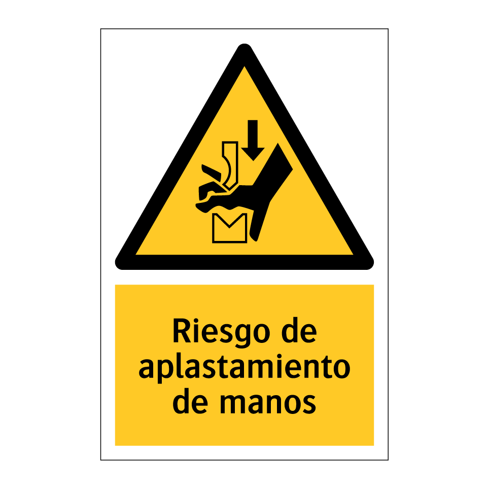 Riesgo de aplastamiento de manos