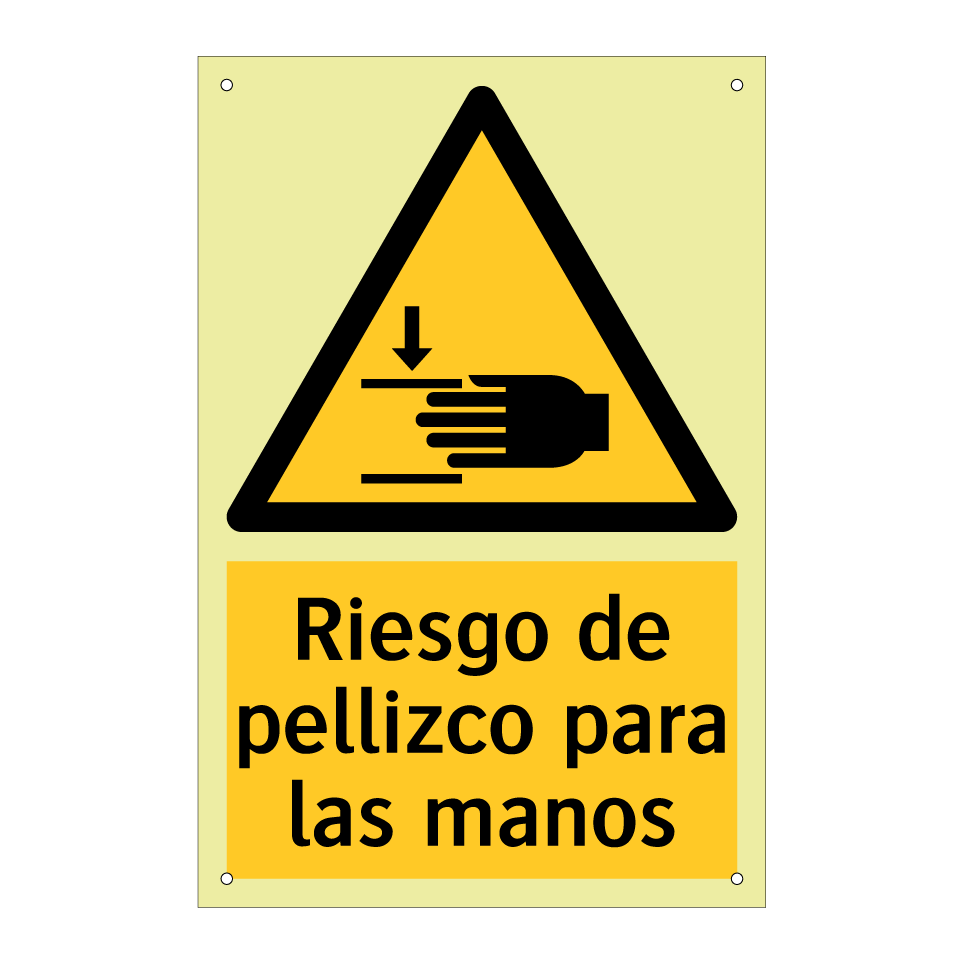 Riesgo de pellizco para las manos