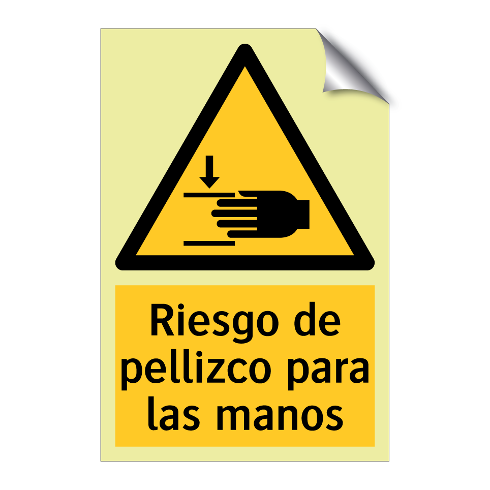 Riesgo de pellizco para las manos
