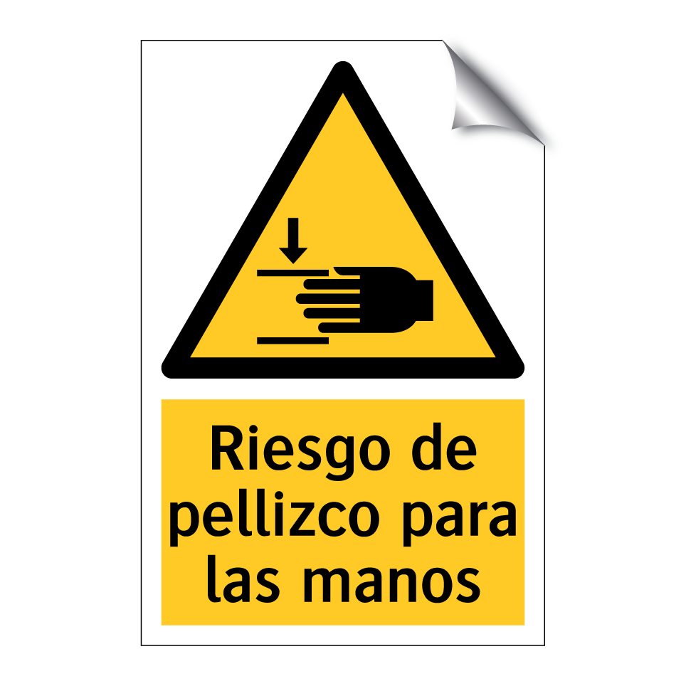 Riesgo de pellizco para las manos