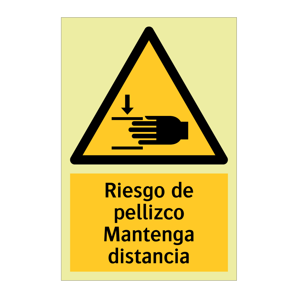 Riesgo de pellizco Mantenga distancia