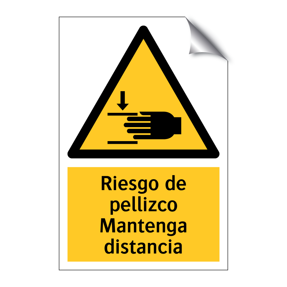 Riesgo de pellizco Mantenga distancia