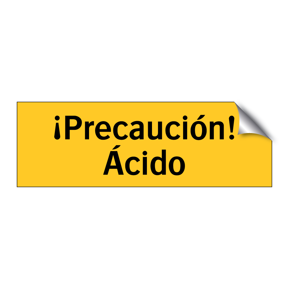 ¡Precaución! Ácido