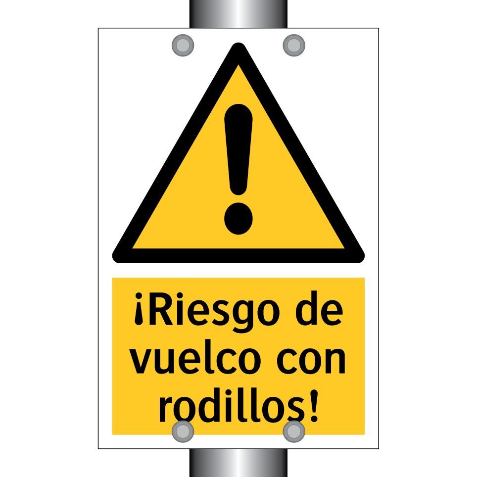 ¡Riesgo de vuelco con rodillos!