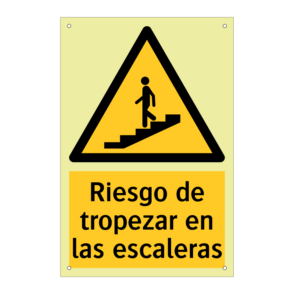 Riesgo de tropezar en las escaleras