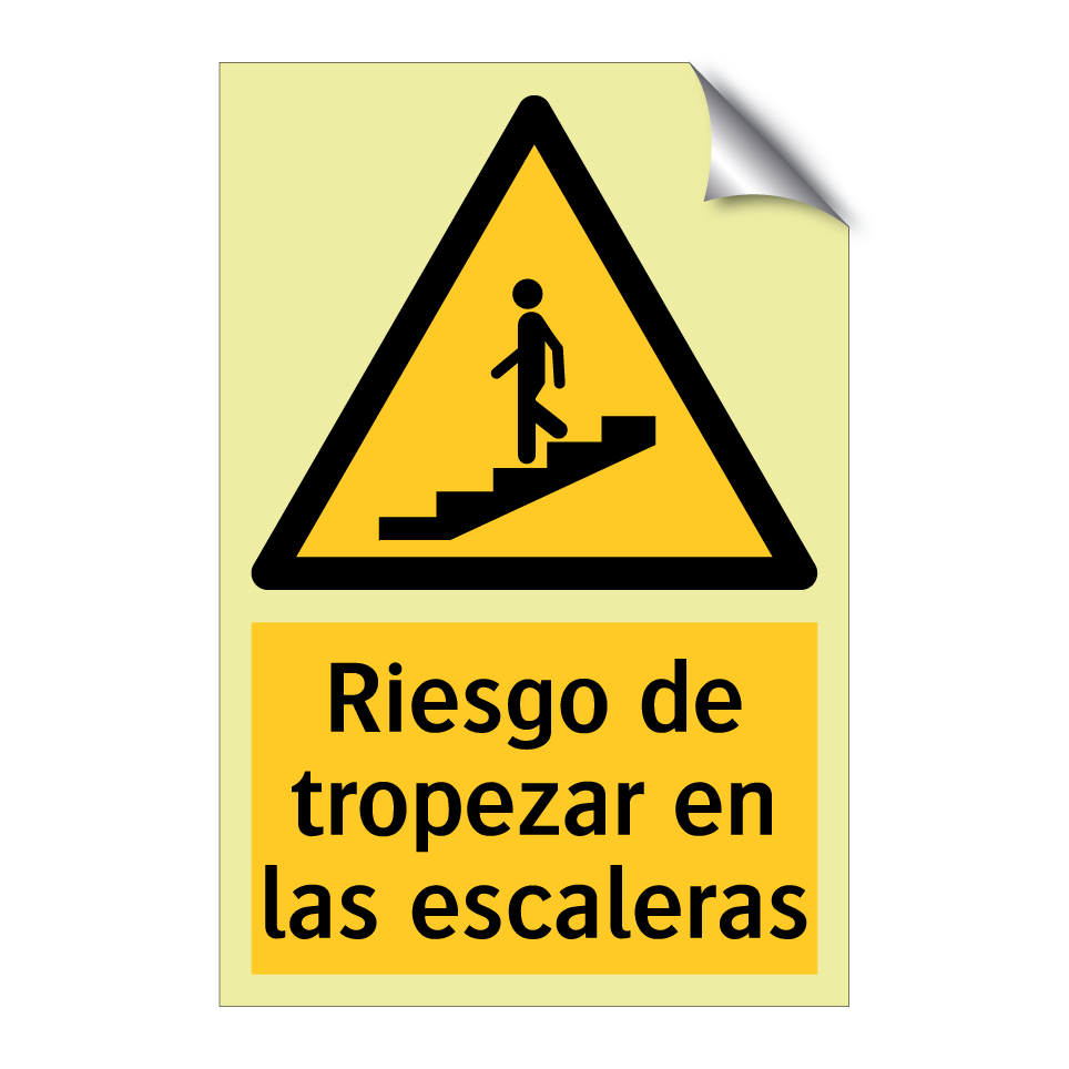 Riesgo de tropezar en las escaleras