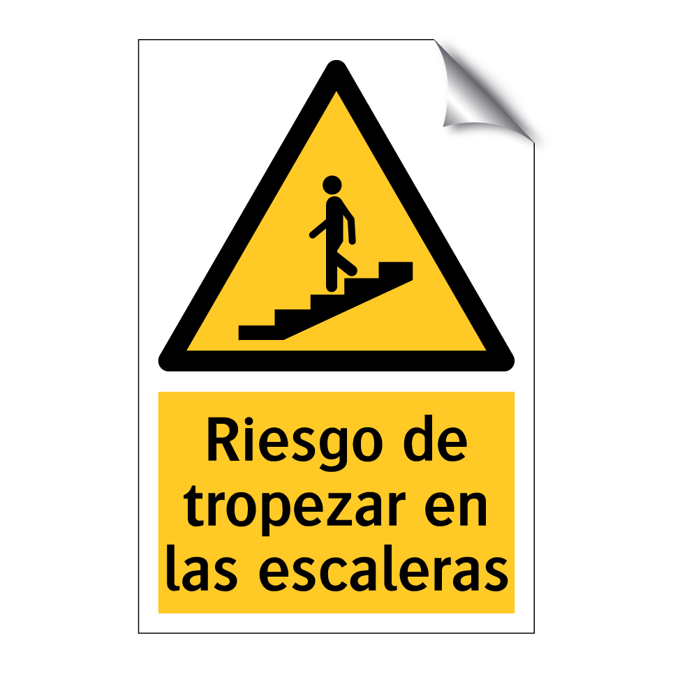 Riesgo de tropezar en las escaleras