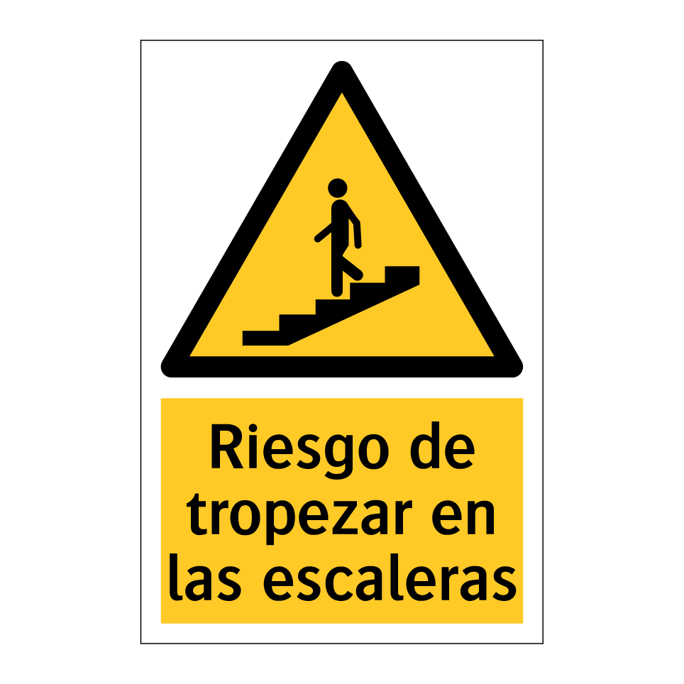 Riesgo de tropezar en las escaleras