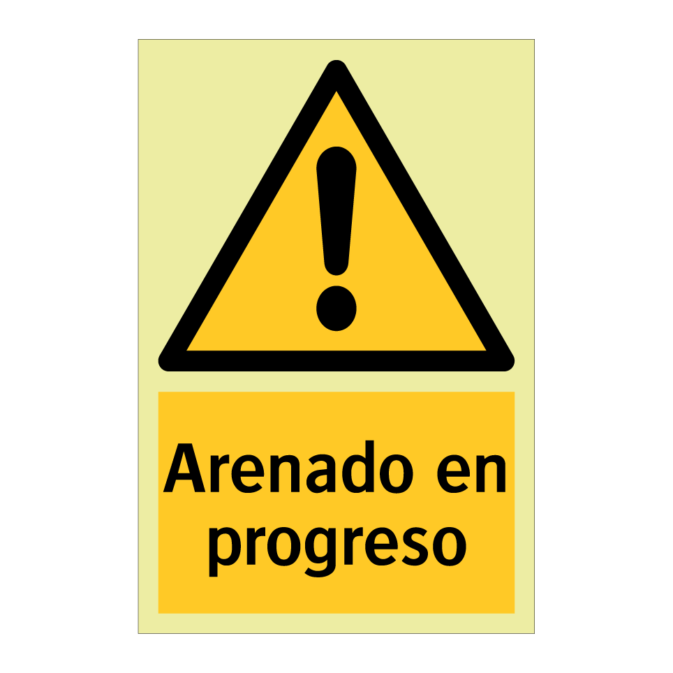 Arenado en progreso