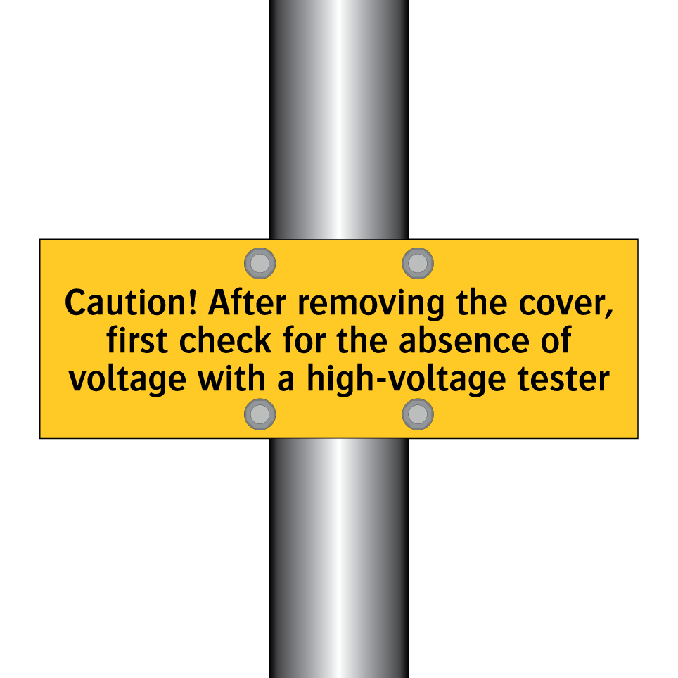 Caution! After removing the cover, first check for the absence of voltage with a high-voltage tester