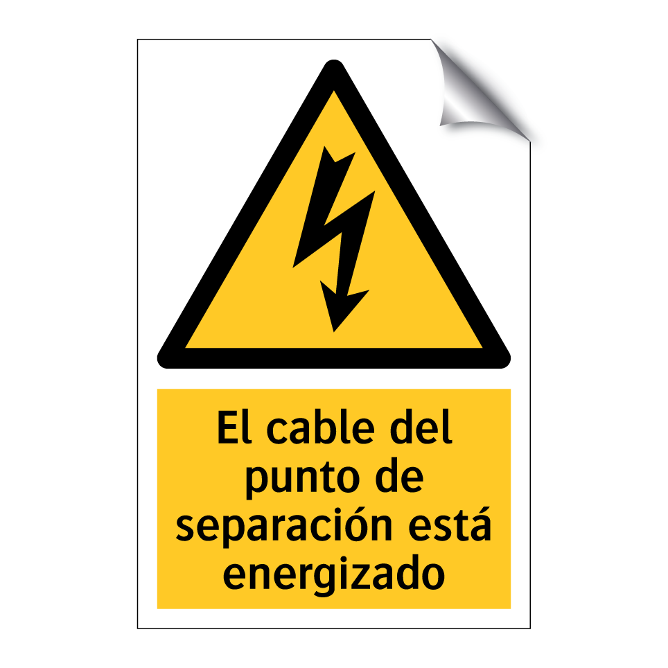 El cable del punto de separación está energizado