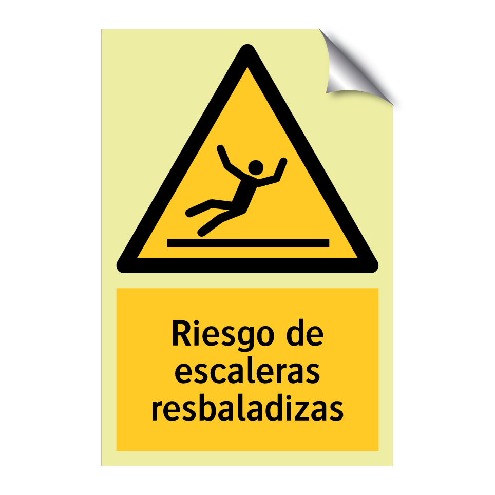 Riesgo de escaleras resbaladizas