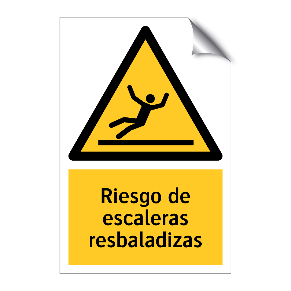 Riesgo de escaleras resbaladizas