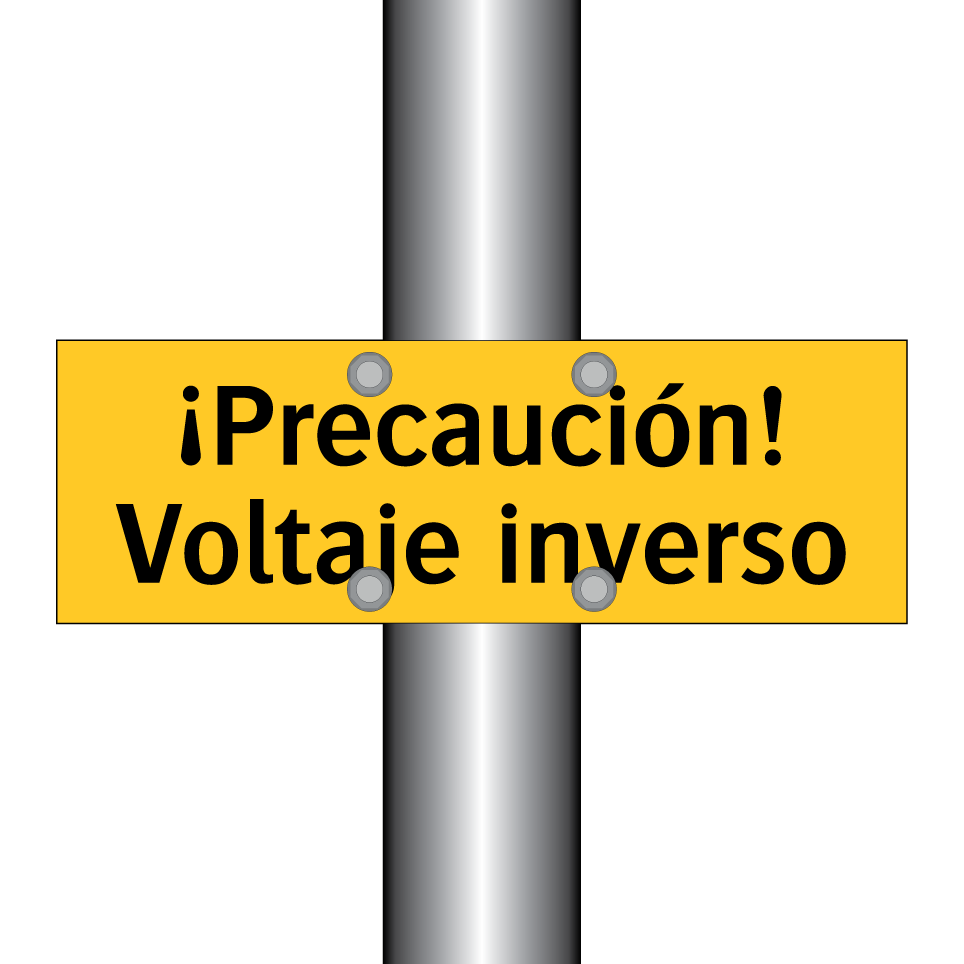 ¡Precaución! Voltaje inverso