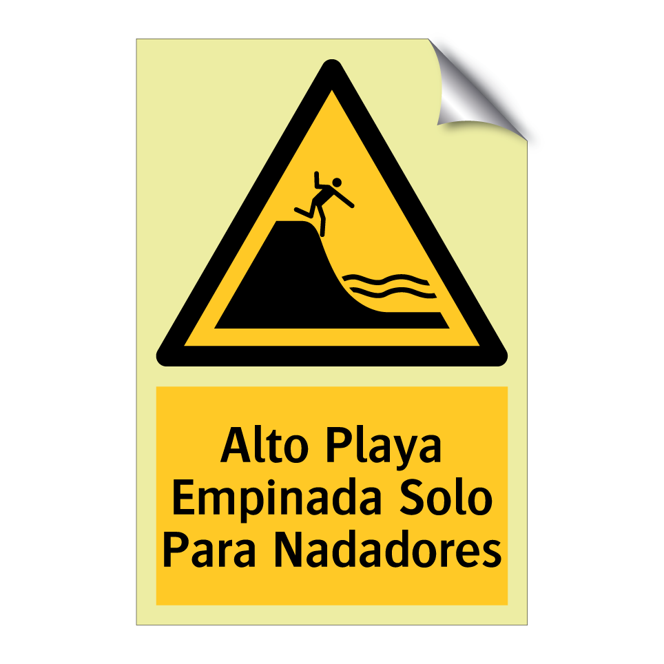 Alto Playa Empinada Solo Para Nadadores