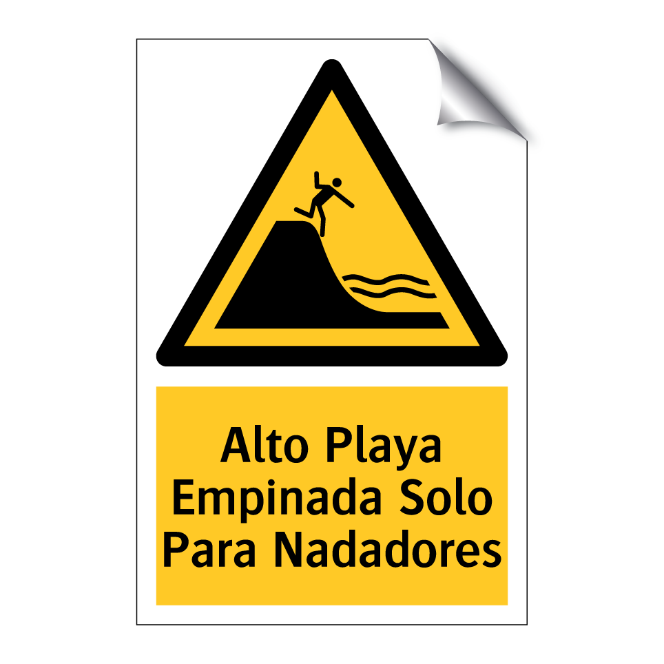 Alto Playa Empinada Solo Para Nadadores