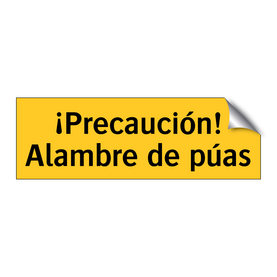¡Precaución! Alambre de púas
