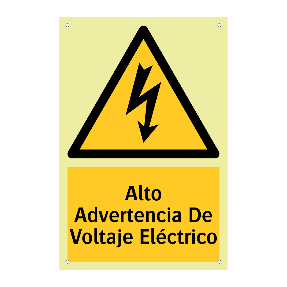 Alto Advertencia De Voltaje Eléctrico